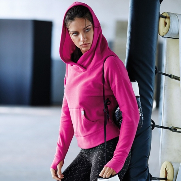 Victoria's Secret Fleece Hoodie Purple Size Small - Picture 2 of 15